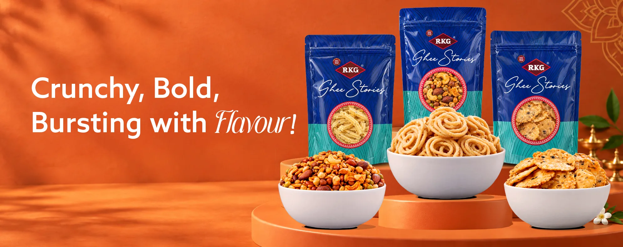 Crunchy, bold, bursting with flavour - single savouries from RKG Ghee Stories