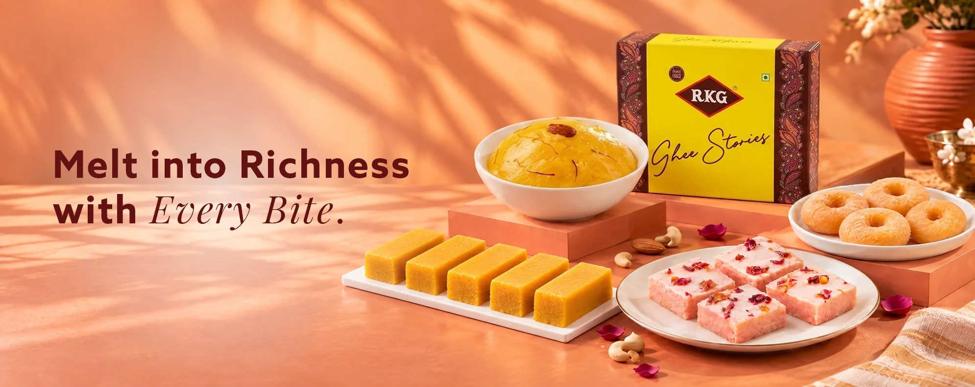 Melt into richness with every bite - single sweets from RKG Ghee Stories
