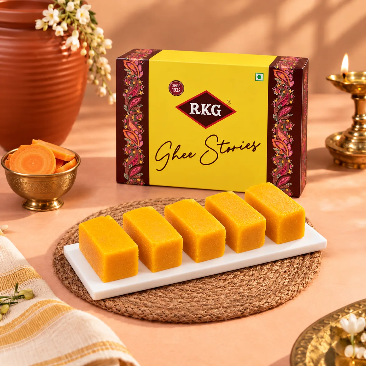 Carrot Ghee Mysorepak